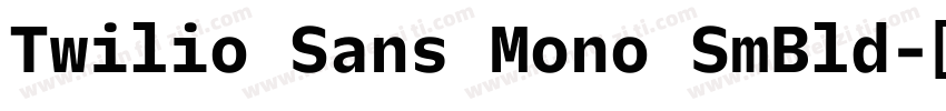 Twilio Sans Mono SmBld字体转换